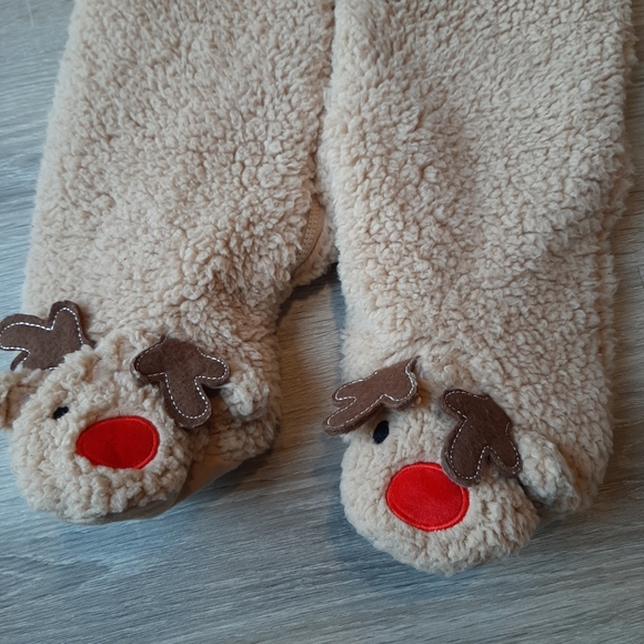 Warm Fleece Reindeer Christmas Onesie, 3-6 Months - Picture 2 of 8